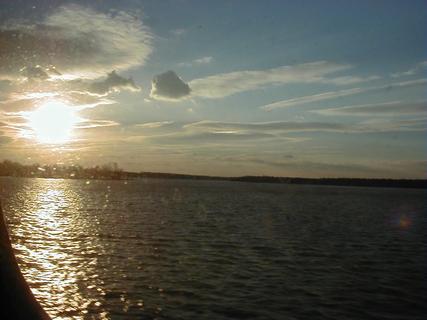 Sunset over river between Wilmington and Baltimore.  Most likely crossing the Gunpowder River<br>Location: <a href="https://www.google.com/maps/search/?api=1&query=39.3852,-76.34995" target="_new">Gunpowder River</a>